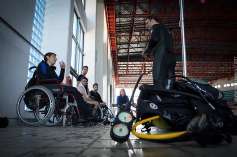 disabled people attending a brief